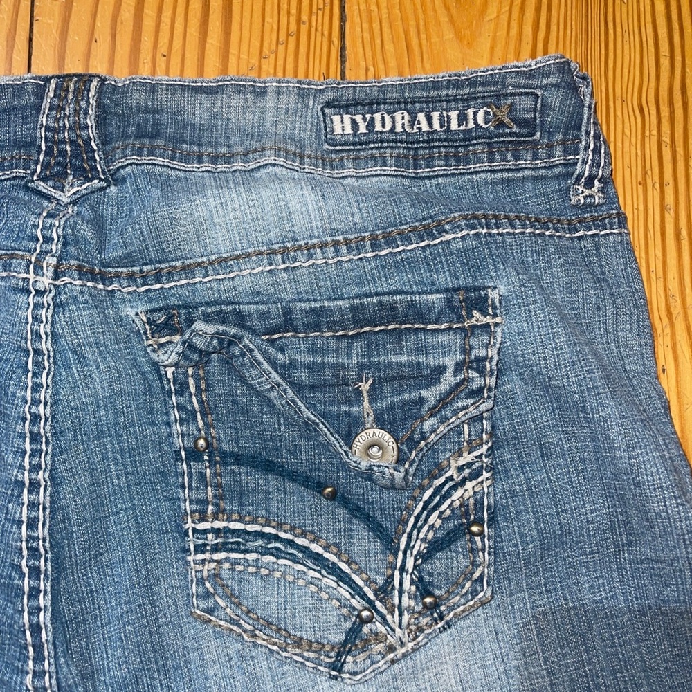 Hydraulic Lola Curvy Flap Pocket Capri Jeans Sz 18 - Picture 5 of 6